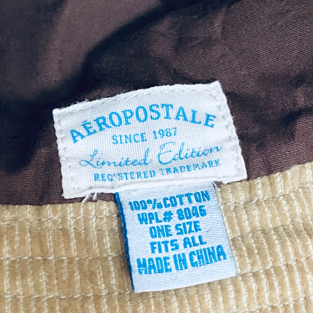 🌟HP🌟NWOT Aeropostale Tan Corduroy Bucket Hat OS - Picture 9 of 11
